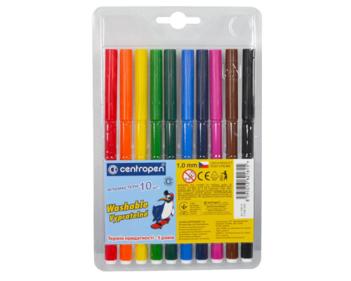 Фломастер 10 кольорів CENTROPEN