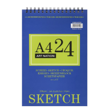Альбом для ескізів А4 24 аркуші SKETCH на спіралі XQSU4200