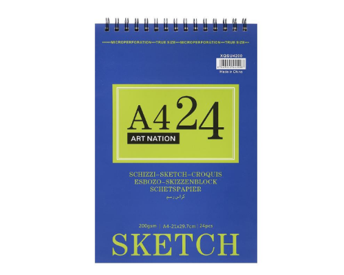 Альбом для ескізів А4 24 аркуші SKETCH на спіралі XQSU4200