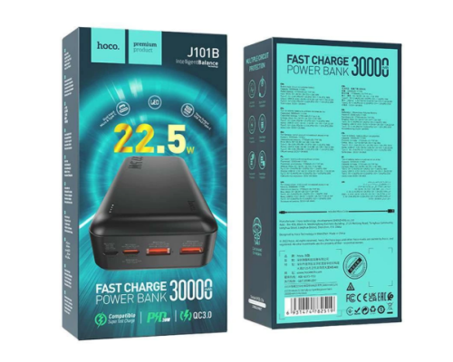 Універсальна мобільна батарея HOCO J101B Astute 30000mah 22.5W чорний