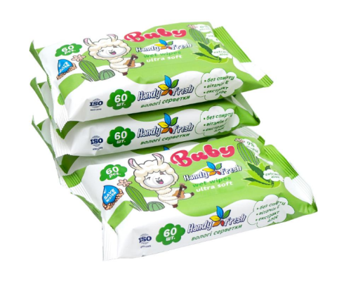 Вологі серветки "Handy Fresh" алоє 60 шт