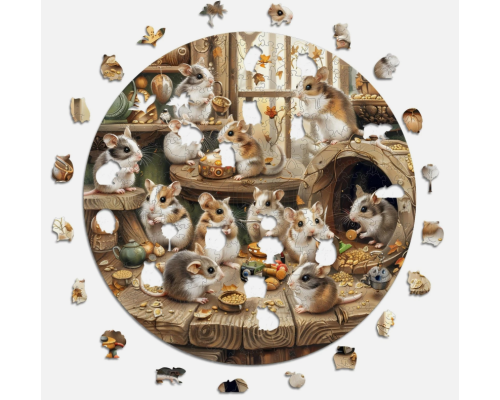 Дерев'яні Пазли Хом'яки 350 дет. 37,5*37,5см