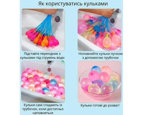 Набір кульок "ВОДЯНІ БОМБОЧКИ" 37 шт за 60 секунд