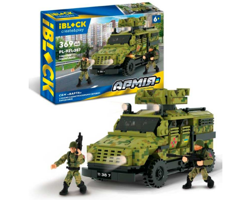 Конструктор IBLOCK арт. PL-921-387 АРМІЯ СБМ "ВАРТА", 369дет. короб. 37,5*25,5*6см