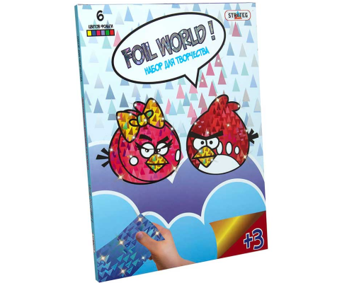 Картинка з фольги Foil World 700-3 (рос) "Пташки", в кор-ці 30см-22см-1см