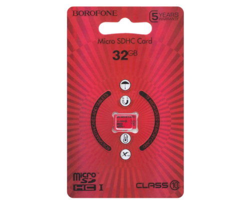 Карта Пам'яті Borofone MicroSDHC 32gb 10 Class (Зелений)