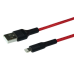 Кабель USB Ridea RC-M132 Fila 12W Lightning (Червоно-Чорний)