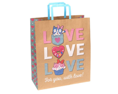 Пакет паперовий КРАФТ білий  32х15х38см KGB 323815-33