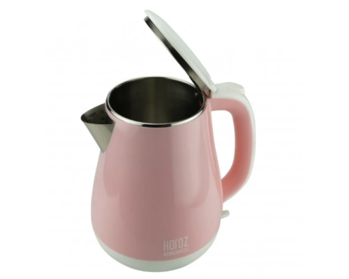 Чайник електричний 1.5л. рожевий 1500W HOROZ