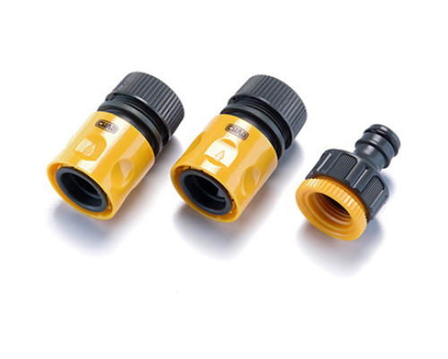 Набір для шланга 1/2'': конектор 1/2'' аквастоп, конектор 1/2'', адаптер 1/2'' + 3/4''  (СИЛА)
