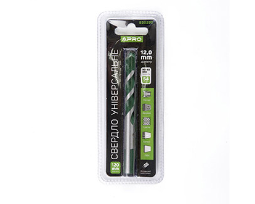 Свердло універсальне Ø12х120 мм (APRO) 830290