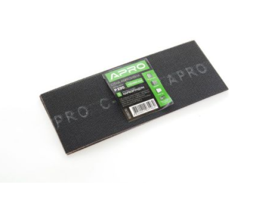 Сітка абразивна 115×280 мм Р220 (уп 5шт)  (APRO) 828070