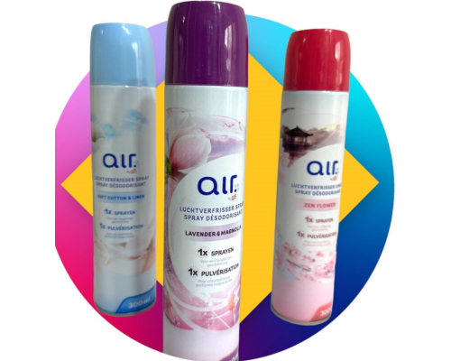 Освіжувач №4 мікс AIR W5 ZEN FLOWER/ LAVENDER MAGNOLIA/ VANILLE ORCHID 300ML WATER BASED