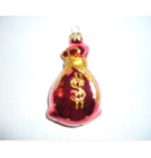 Скляна іграшка 1077 Мішок з грошима