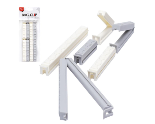 Набір затискачів для пакетів 6шт 628-3069, 16/ 9,5 / 6,5*1,5*1,8см