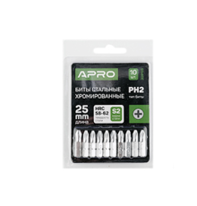 Біта РH1*25мм хром (10шт/уп) APRO 309103