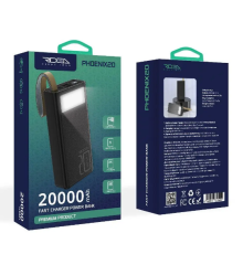 Універсальна Мобільна Батарея Power Bank Ridea 10W RP-D20L Phoenix20 digital display + lamp 20000 mA