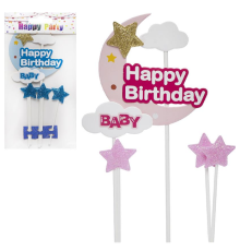 Прикраси - топер для торта Happy Birthday місяць 87-3