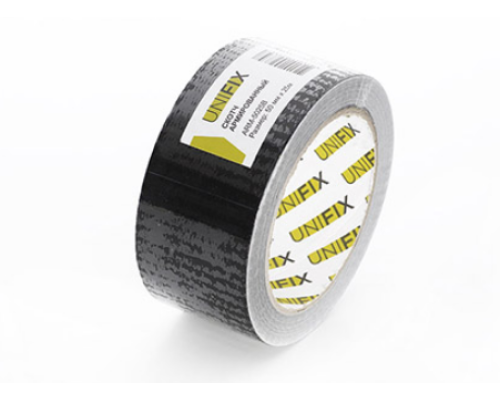 Стрічка клейка армована чорна 50 мм 25 м  (UNIFIX) ARM-5025B