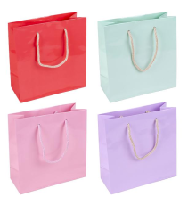 Пакет кольоровий "Однотонний " 16*16*7см