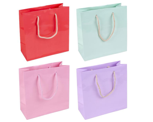 Пакет кольоровий "Однотонний " 16*16*7см