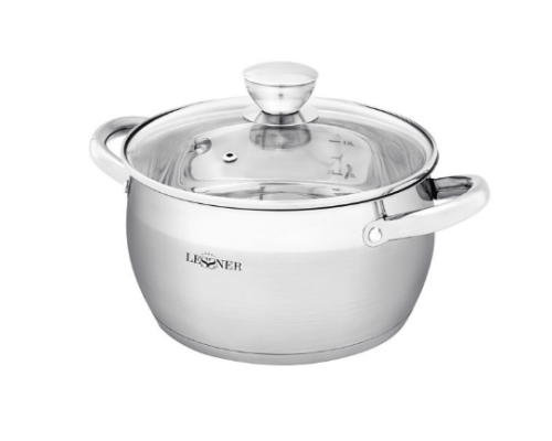 55865-24 Каструля "Lessner" з корозійностійкої сталі з кришкою 6,9л