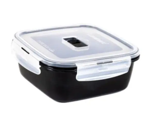V1475 Ємність для їжі квадратна з кришкою 1220мл «Luminarc» Pure Box Active Black