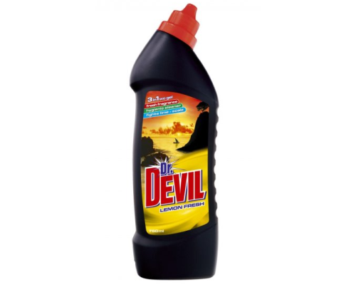 *Dr.DEVIL 3в1 Lemon 750мл рідк.зас.д/чищ.туал.Лимон /16/ (арт.8910)