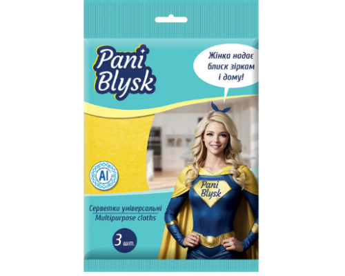 Pani Blysk Серветки універсальні 3шт