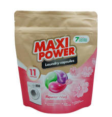 Капсули для прання Maxi Power 11шт Універсал Квітковий Вітер