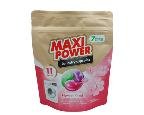 Капсули для прання Maxi Power 11шт Універсал Квітковий Вітер