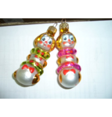 Скляна іграшка 1123 Гусениця