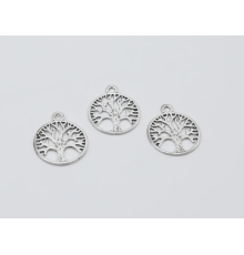Кулони металеві Дерево античне срібло 24*20мм