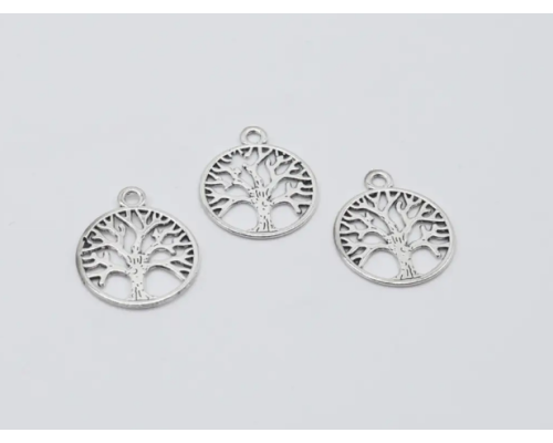 Кулони металеві Дерево античне срібло 24*20мм