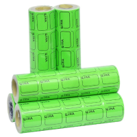 Цінник маленький 3,0х2,0 см зелений 100 шт.