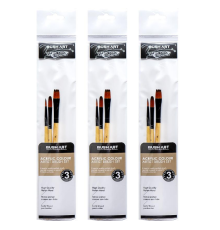 Набір пензлів художніх 3шт для акрилових фарб AS330-2