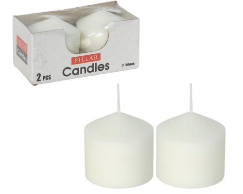 Набір свічок інтер'єрних 2шт d50мм h55мм 7127-5
