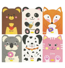 Блокнот В6 з вушками 24 листи на скобі, лінія АП-1803