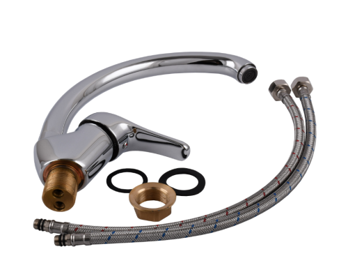 Змішувач для кухні Globus Lux Solly GLSO-0203S боковий латунь на гайці