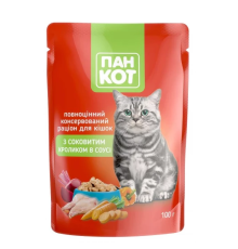 Корм для котів ПанКот з КРОЛИКОМ в соусі (24)