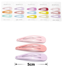 Заколки-хлопушки 5см глянець кольорові уп 3шт 41-15631