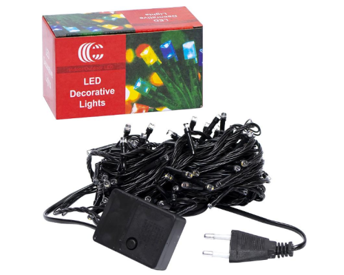 Гірлянда 100 LED/80L Multicolor чорний дріт 9м D-13