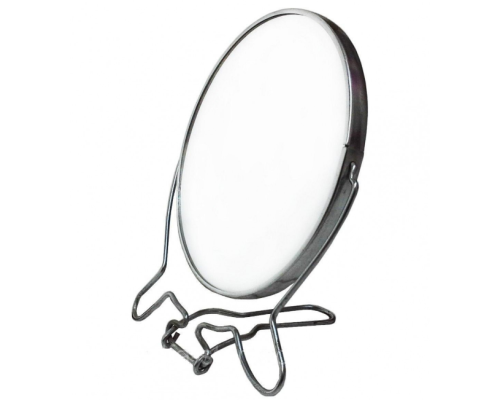 Дзеркало №3МК-5 косметичне метал ф5 двост.срібне (14010)