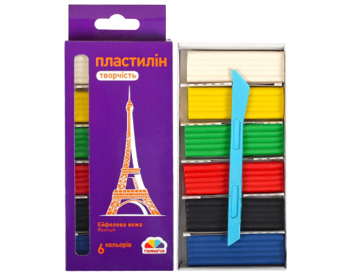 Пластилін "Творчість" 6 кольорів, 120 г "Гамма"