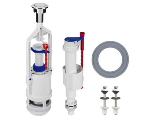 Комплект арматури для зливного бачка з нижнею подачею води 1/2 ″ та одним режимом зливу СТОП АБк-10