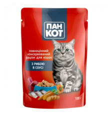 Корм для котів ПанКот з РИБОЮ в соусі (24)