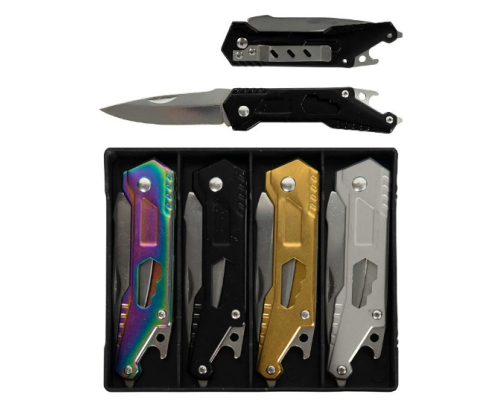 Ніж складаний кишеньковий з відкривачкою в складеному вигляді 9 см