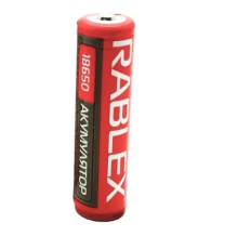 Аккумулятор Rablex 18650mAh с захистом Tip Top червоний