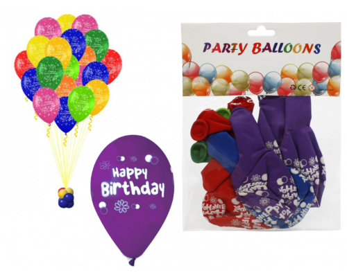 Кулі повітряні набір Happy Birthday 12д 10шт (600) 35943