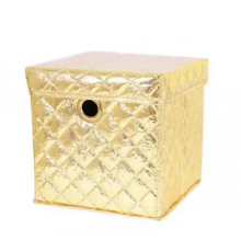 Короб для зберігання речей, 25х25х25 см, колір: золото 55525-RO